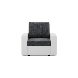 Sillón LUNA, Color - GRIS OSCURO + BLANCO
