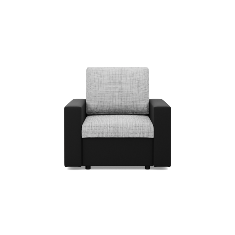 Sillón LUNA, Color - GRIS + NEGRO