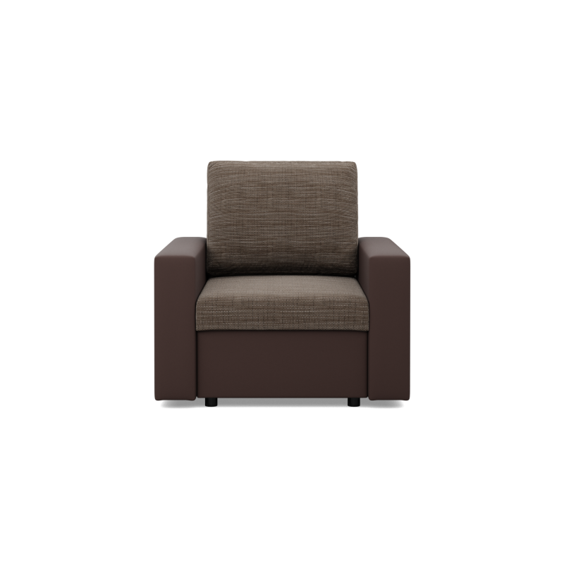 LUNA Armchair, Color - BROWN + CAPPUCCINO