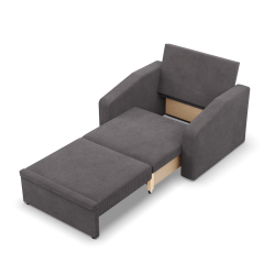 Ausziehbarer Sessel Orbit 90, Farbe - DUNKELGRAU - Poso 022