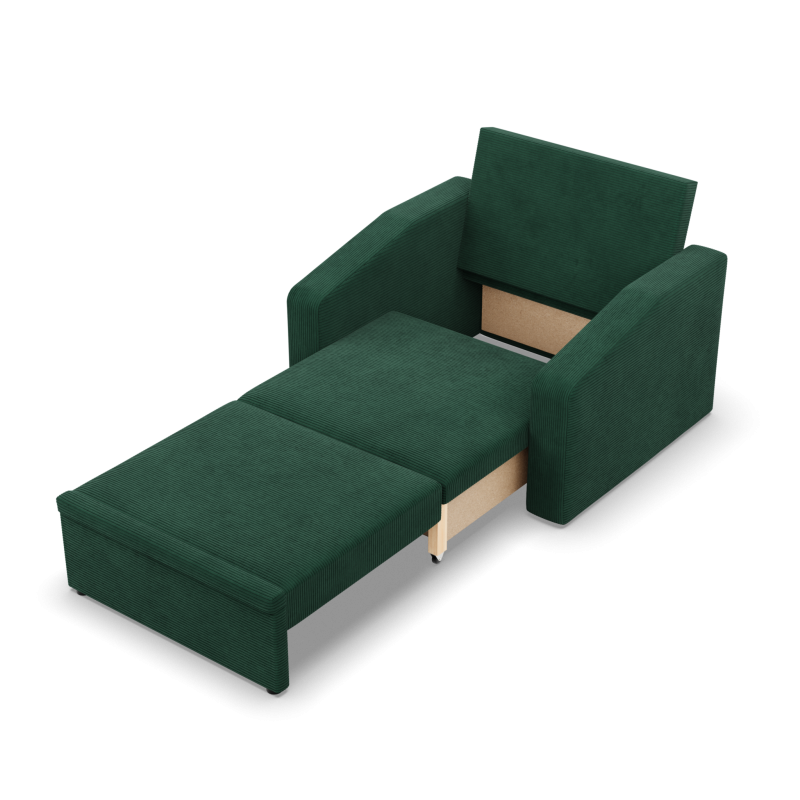 Convertible Armchair Orbit 90, Color - BOTTLE GREEN - Poso 014