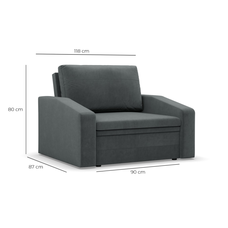 Orbit 90 Recliner Chair, Color - LIGHT GRAY - Malmo New 090