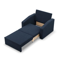 Ausklappbarer Sessel Orbit 90, Farbe - BLAU - Malmo New 079