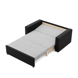 Sofa LUNA, Farbe - GRAU + SCHWARZ