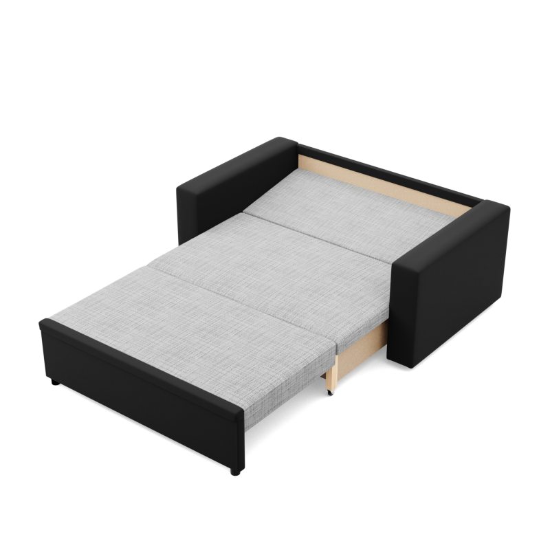 Sofa LUNA, Farbe - GRAU + SCHWARZ