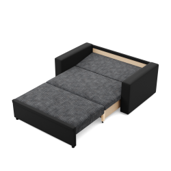 Sofa LUNA, Farbe - DUNKELGRAU + SCHWARZ