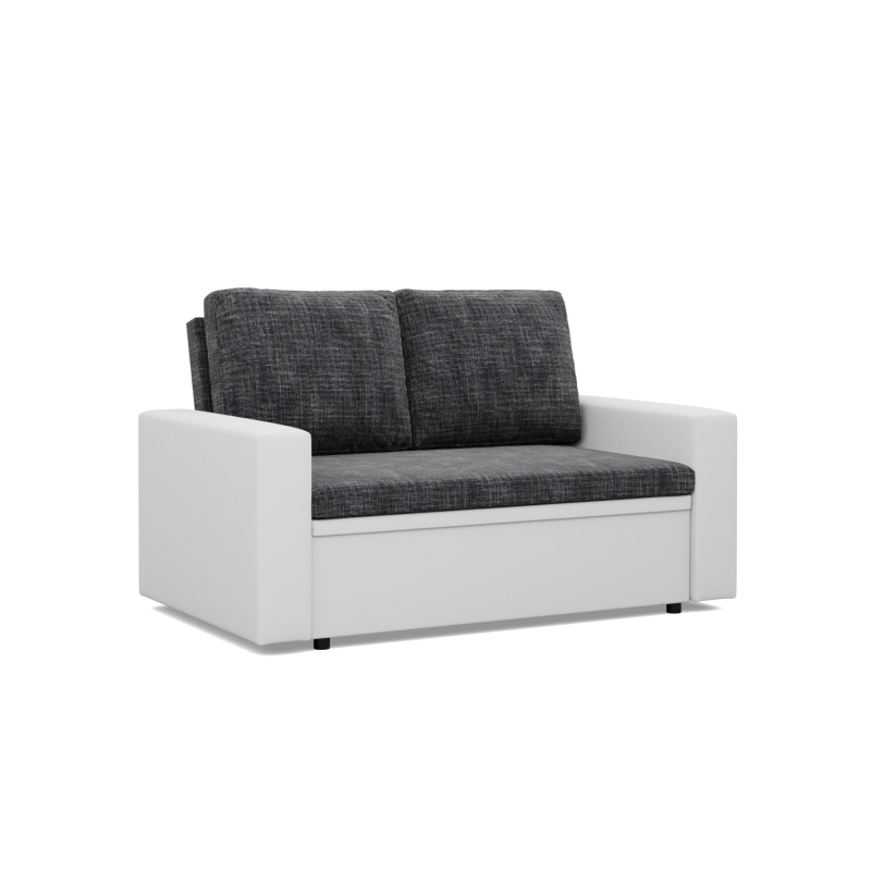 Sofa LUNA , Kolor - CIEMNY SZARY + BIAŁY