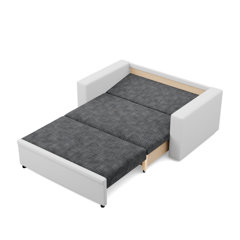 Sofa LUNA, Farbe - DUNKELGRAU + WEISS