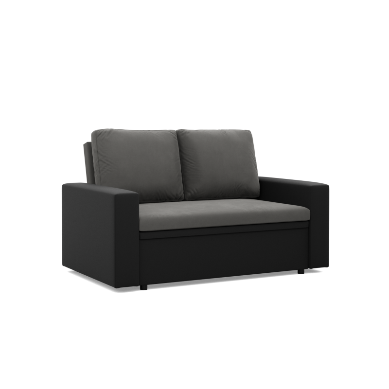 Sofa LUNA, Farbe - GRAU + SCHWARZ