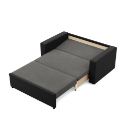 Sofa LUNA , Kolor - POPIEL + CZARNY