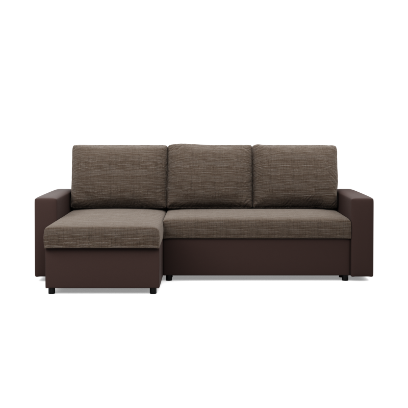 LUNA Corner Sofa, Color - BROWN + CAPPUCCINO