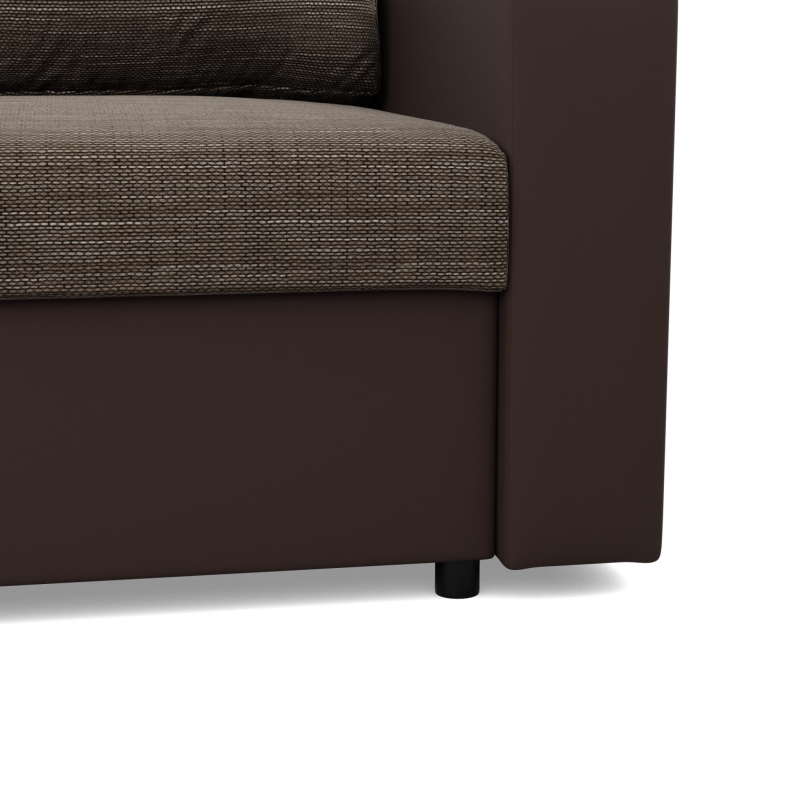 Ecksofa LUNA, Farbe - BRAUN + CAPPUCCINO