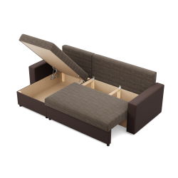 LUNA Corner Sofa, Color - BROWN + CAPPUCCINO