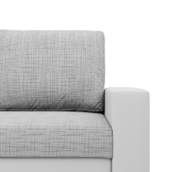 Ecksofa LUNA, Farbe - GRAU + WEISS