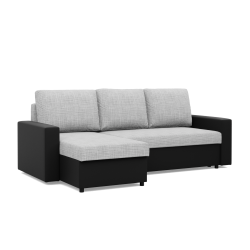 LUNA Corner Sofa, Color - GRAY + BLACK