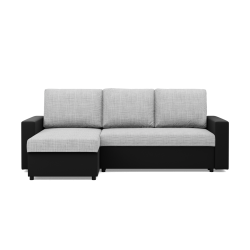 LUNA Corner Sofa, Color - GRAY + BLACK