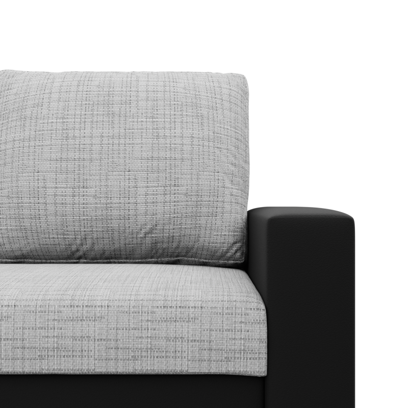 LUNA Corner Sofa, Color - GRAY + BLACK