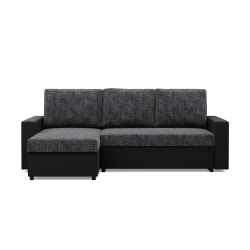 LUNA Corner Sofa, Color - DARK GRAY + BLACK
