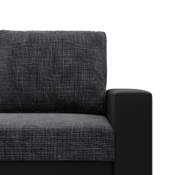 LUNA Corner Sofa, Color - DARK GRAY + BLACK