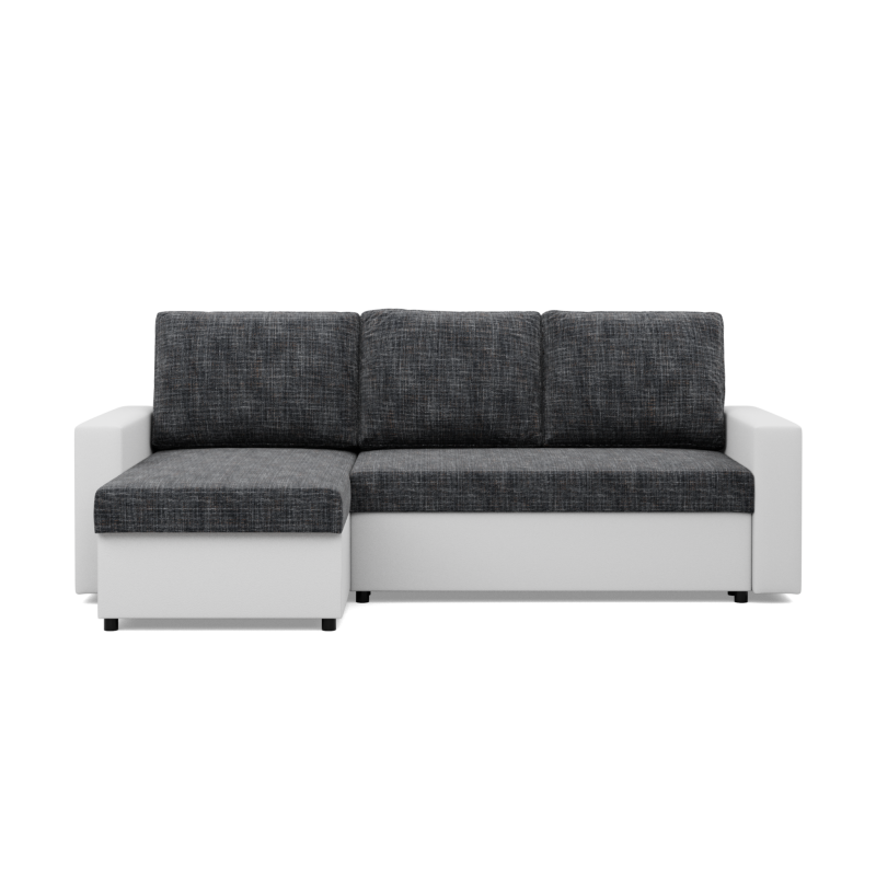 LUNA Corner Sofa, Color - DARK GRAY + WHITE