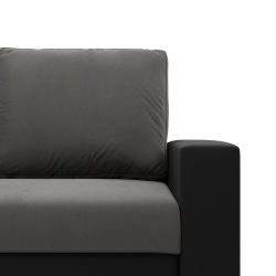 Ecksofa LUNA, Farbe - GRAU + SCHWARZ