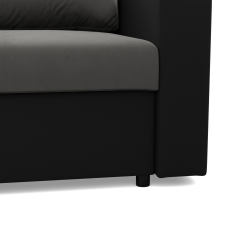 LUNA Corner Sofa, Color - ASH + BLACK