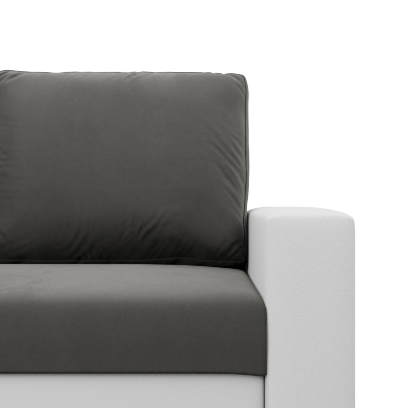 LUNA Corner Sofa, Color - GRAY + WHITE