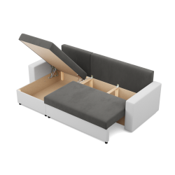 LUNA Corner Sofa, Color - GRAY + WHITE