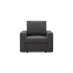 Fotel NEO Mikro , Wypełnienie - Piankowe, Kolor - SZARY, Rodzaj podłokietnika - Prosty