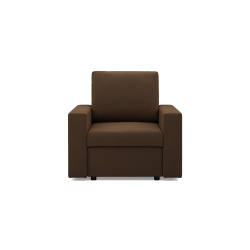 Sillón NEO Micro, Relleno - Espuma, Color - MARRÓN, Tipo de reposabrazos - Recto