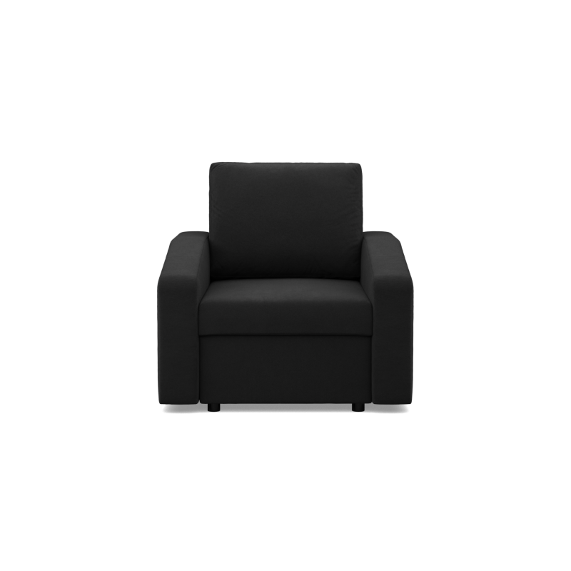 NEO Micro Armchair, Filling - Foam, Color - BLACK, Armrest Type - Angled