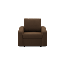Fotel NEO Mikro , Wypełnienie - Piankowe, Kolor - BRĄZOWY, Rodzaj podłokietnika - Skośny