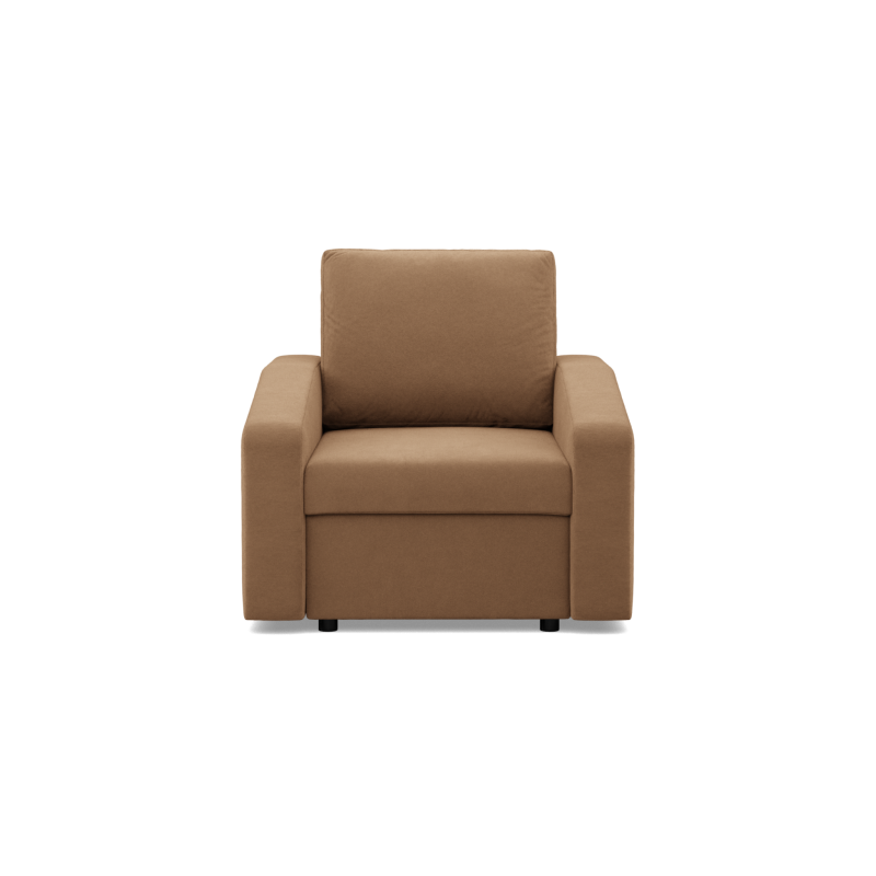 Sessel NEO Mikro, Füllung - Schaumstoff, Farbe - CAPPUCCINO, Art der Armlehne - Schräg