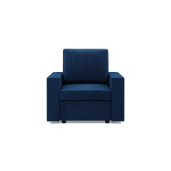 Sillón NEO Kronos, Relleno - De muelles, Color - AZUL MARINO, Tipo de reposabrazos - Recto