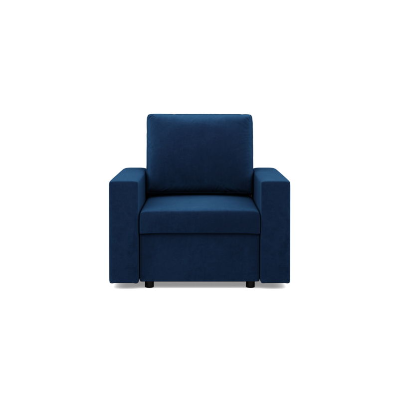 Sillón NEO Kronos, Relleno - De muelles, Color - AZUL MARINO, Tipo de reposabrazos - Recto