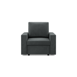 Sessel NEO Kronos, Füllung - Federkern, Farbe - DUNKELGRAU, Art der Armlehne - Gerade