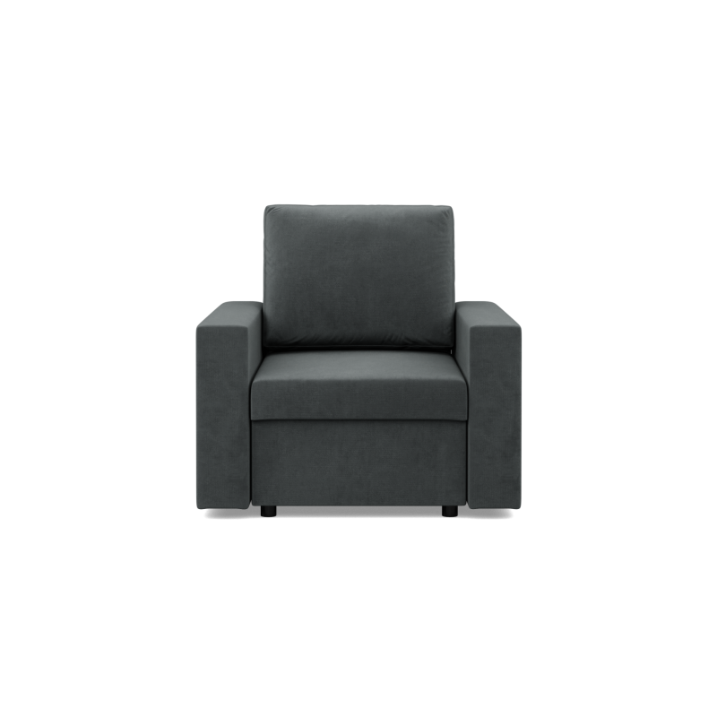 Sillón NEO Kronos, Relleno - De muelles, Color - GRIS OSCURO, Tipo de reposabrazos - Recto