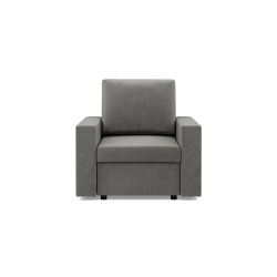 Sessel NEO Kronos, Füllung - Federkern, Farbe - HELLGRAU, Armlehnenart - Gerade