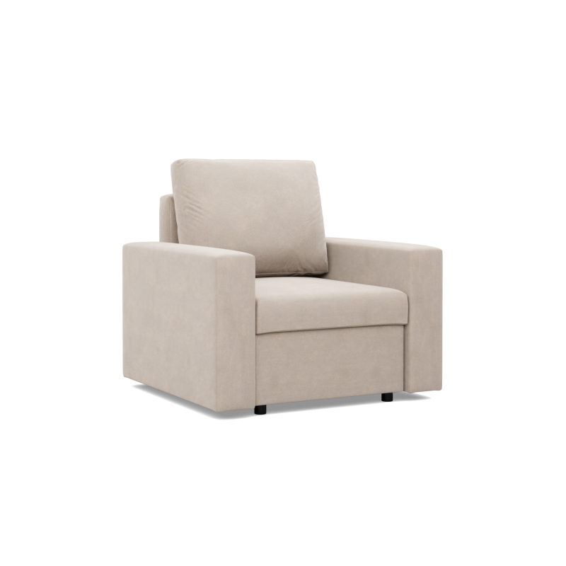 Sillón NEO Kronos, Relleno - De muelles, Color - BEIGE, Tipo de reposabrazos - Recto