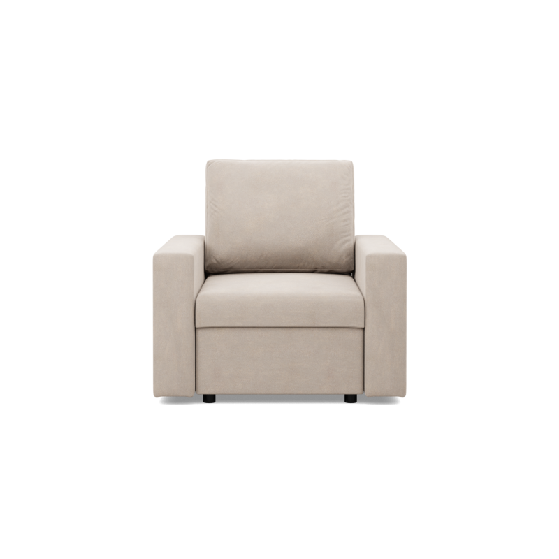 NEO Kronos Sessel, Polsterung - Federkern, Farbe - BEIGE, Armlehnenart - Gerade