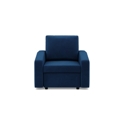 NEO Kronos Armchair, Filling - Spring, Color - NAVY BLUE, Type of Armrest - Slanted
