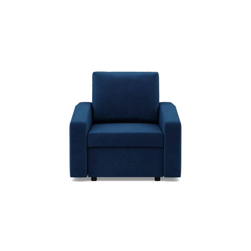 Sillón NEO Kronos, Relleno - De muelles, Color - AZUL MARINO, Tipo de reposabrazos - Inclinado