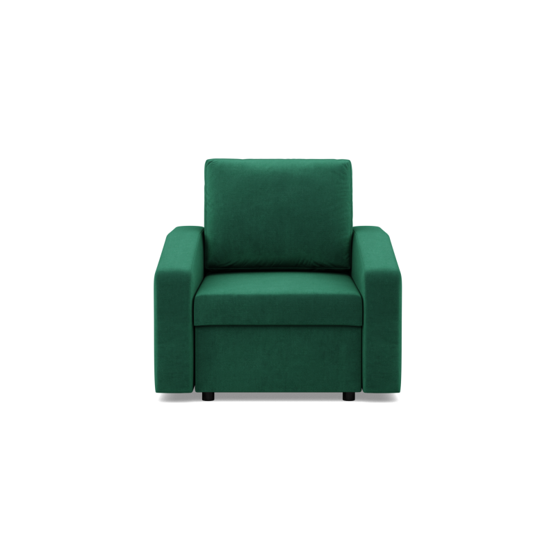 NEO Kronos Armchair, Filling - Spring, Color - BOTTLE GREEN, Type of Armrest - Slanted