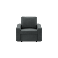 Fotel NEO Kronos , Wypełnienie - Sprężynowe, Kolor - CIEMNY SZARY, Rodzaj podłokietnika - Skośny