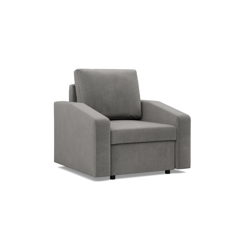 Sessel NEO Kronos, Füllung - Federkern, Farbe - HELLGRAU, Art der Armlehne - Schräg