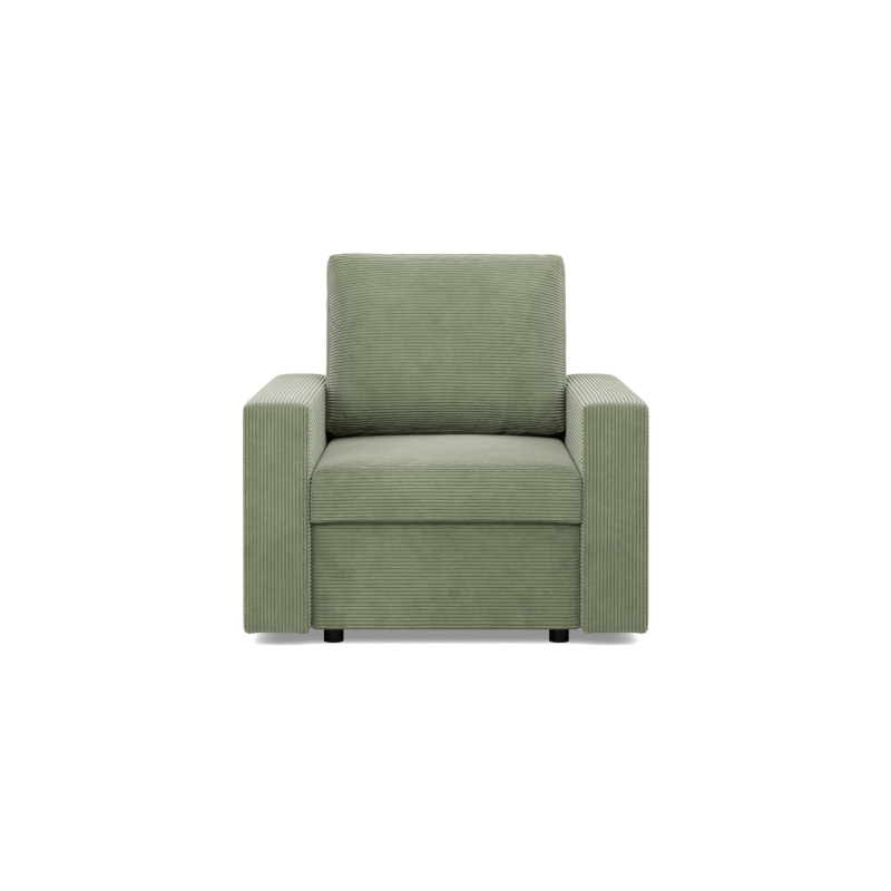 Sillón NEO Poso, Relleno - de muelles, Color - VERDE CLARO, Tipo de reposabrazos - Recto