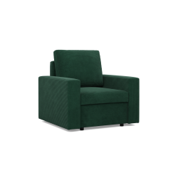 Sillón NEO Poso, Relleno - De muelles, Color - VERDE BOTELLA, Tipo de reposabrazos - Recto