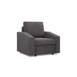 NEO Poso Armchair, Filling - Spring, Color - DARK GRAY, Type of armrest - Slanted