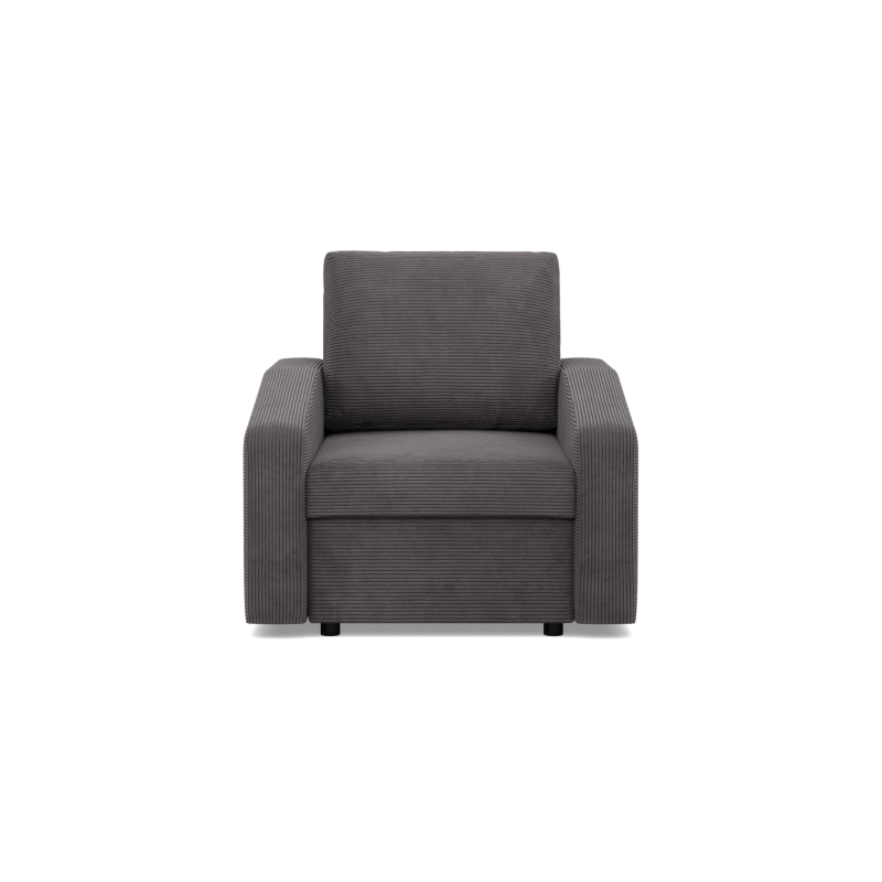 Sillón NEO Poso, Relleno - De muelles, Color - GRIS OSCURO, Tipo de reposabrazos - Inclinados