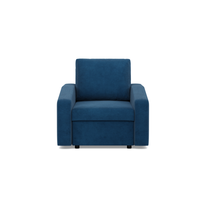 Sillón NEO Poso, Relleno - De muelles, Color - AZUL MARINO, Tipo de reposabrazos - Inclinado